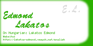 edmond lakatos business card